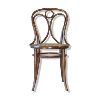 Chaise bistrot thonet n°19 de 1890, assise cannée neuve