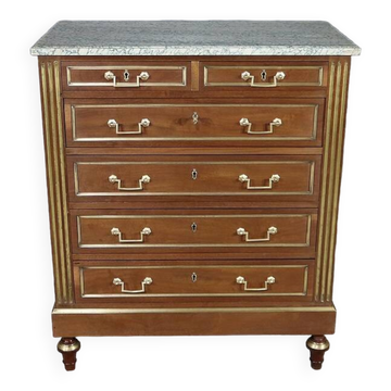 Commode Chiffonnière en Acajou, style Louis XVI – Milieu XXe