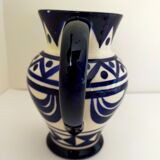 pitcher in earthenware Saint Jean de Bretagne blue and white