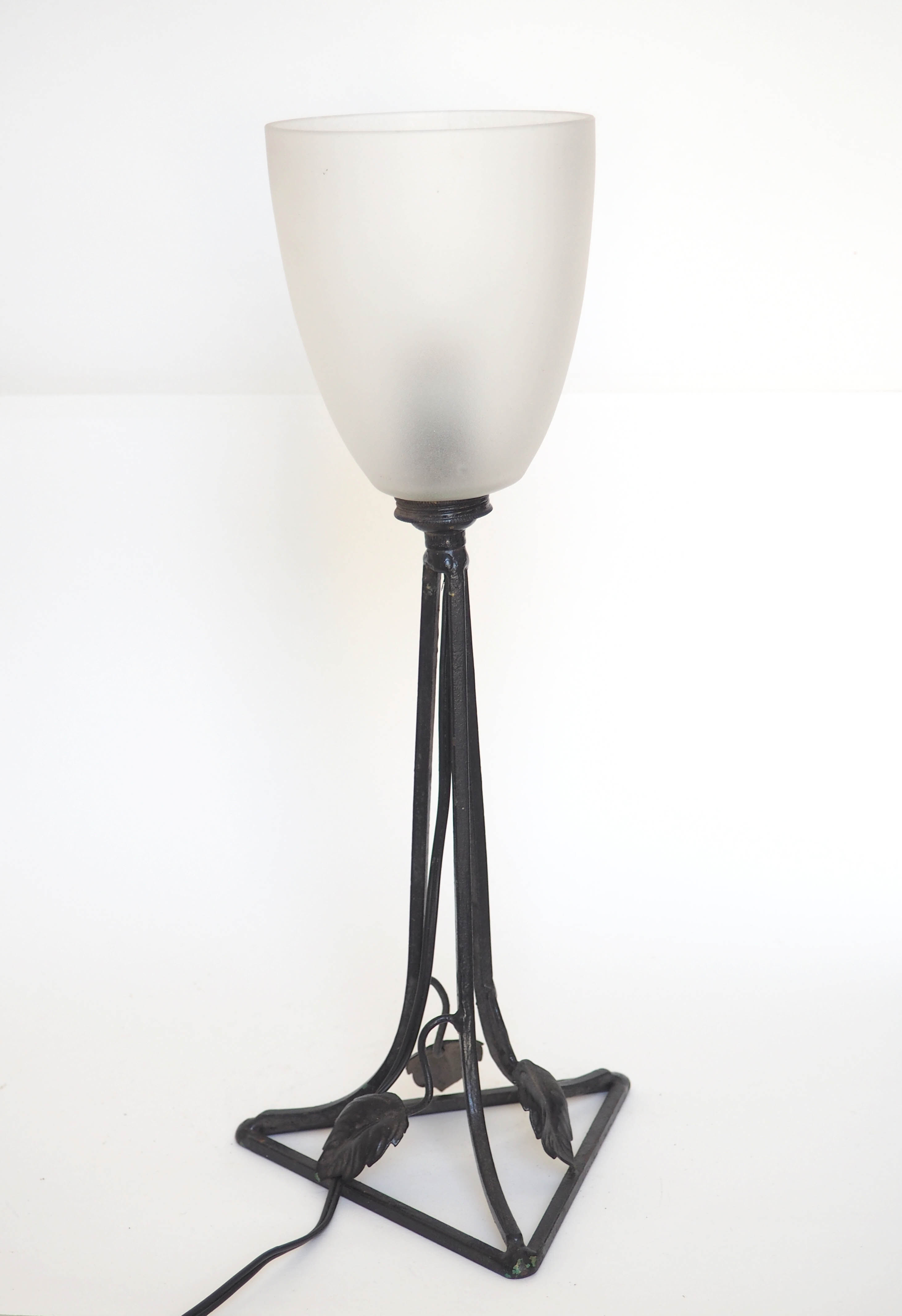 Lampe art nouveau opaline