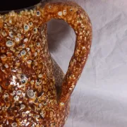 Vintage ceramic amphora vase "Fat Lava" - Honey glazes - 1960s