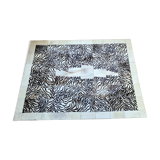 Carpet in white zebra cowhide