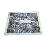 Tapis en peau de vache zèbre blanc