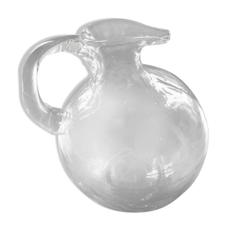 Old thick glass pitcher