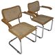 Set of 4 Cesca model armchairs by Marcel Breuer