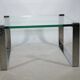 Table basse étroite en verre chromé Draenert 1022 années 1970