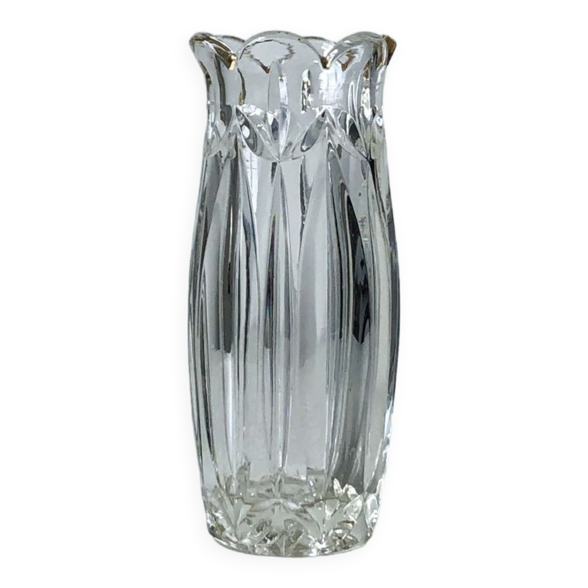 Antique vase in chiseled glass