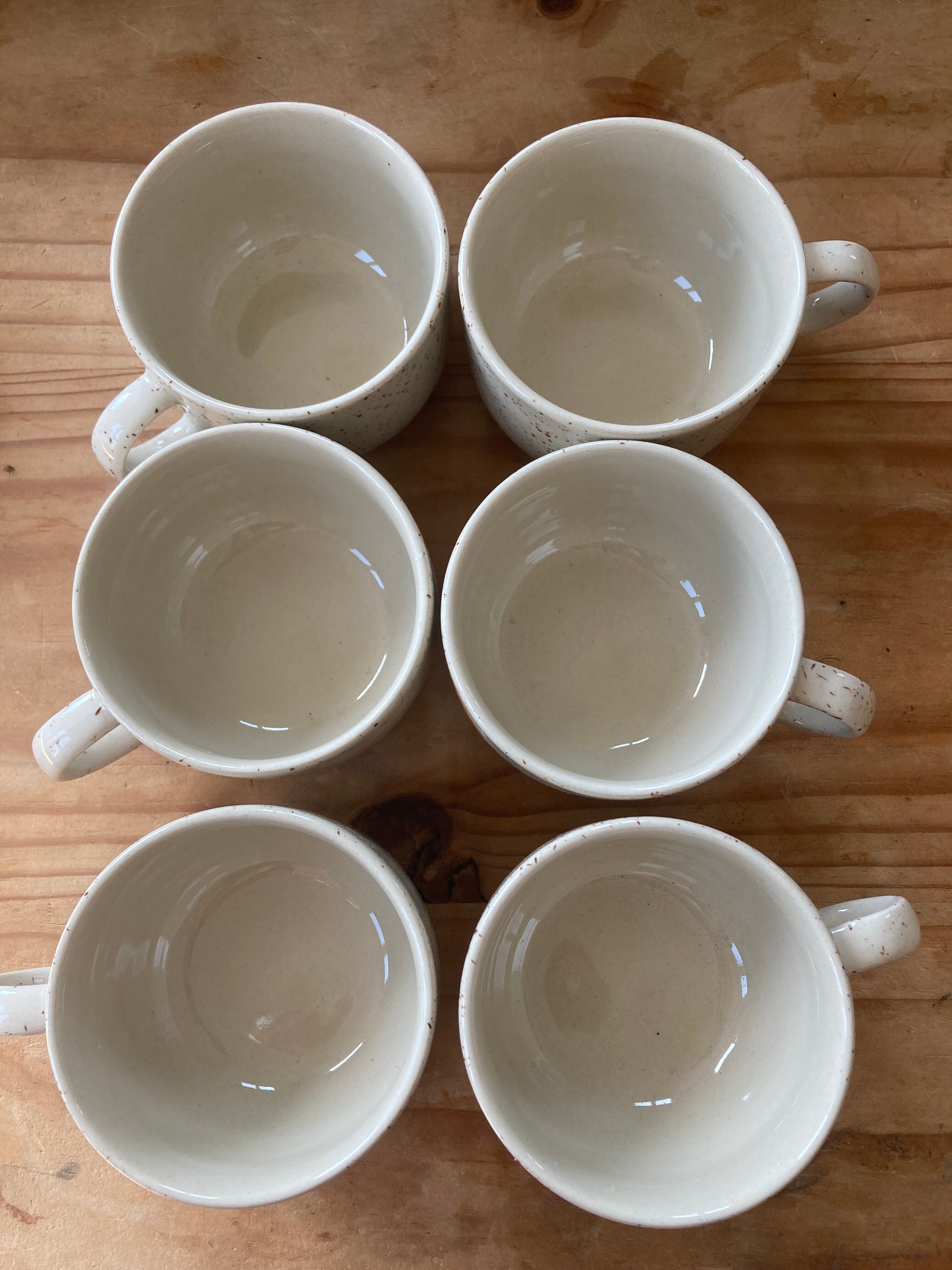 6 speckled cups