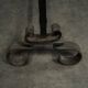 Pair of 19th century iron and brass andirons
