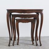 Triptych coffee tables, 1950s, set of 3