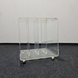 Vintage Plexiglass phono ,record trolley or side table