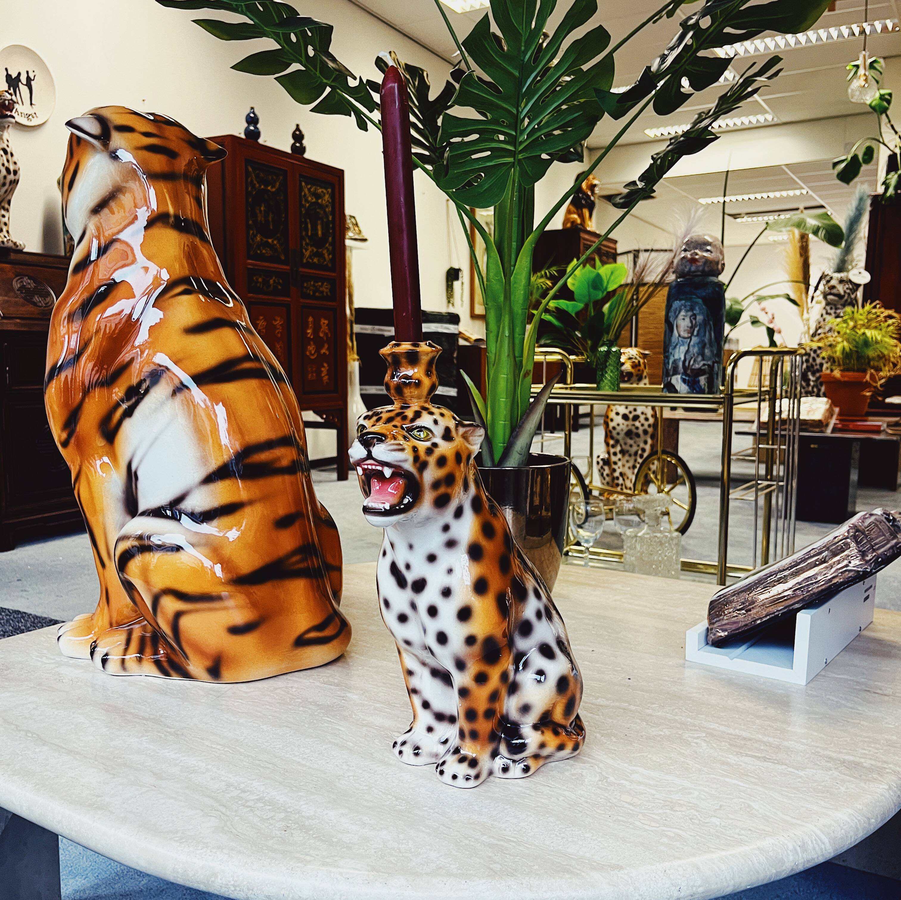 Leopard Candle Holder Ceramic