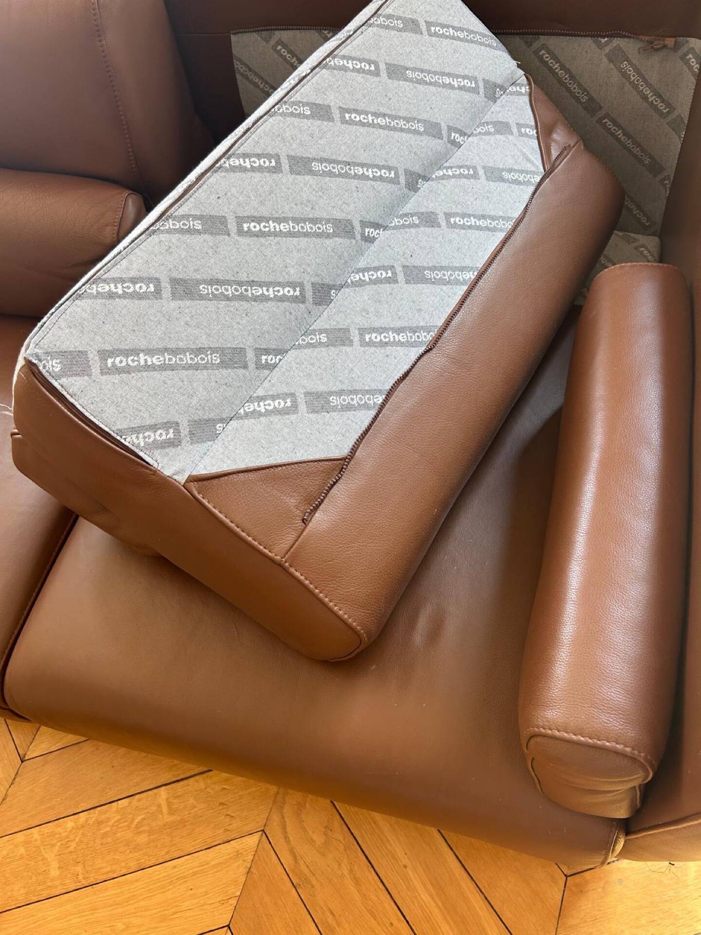 Christophe Delcourt for Roche Bobois Leather Sofa