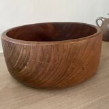 Vintage teak coupe salad bowl