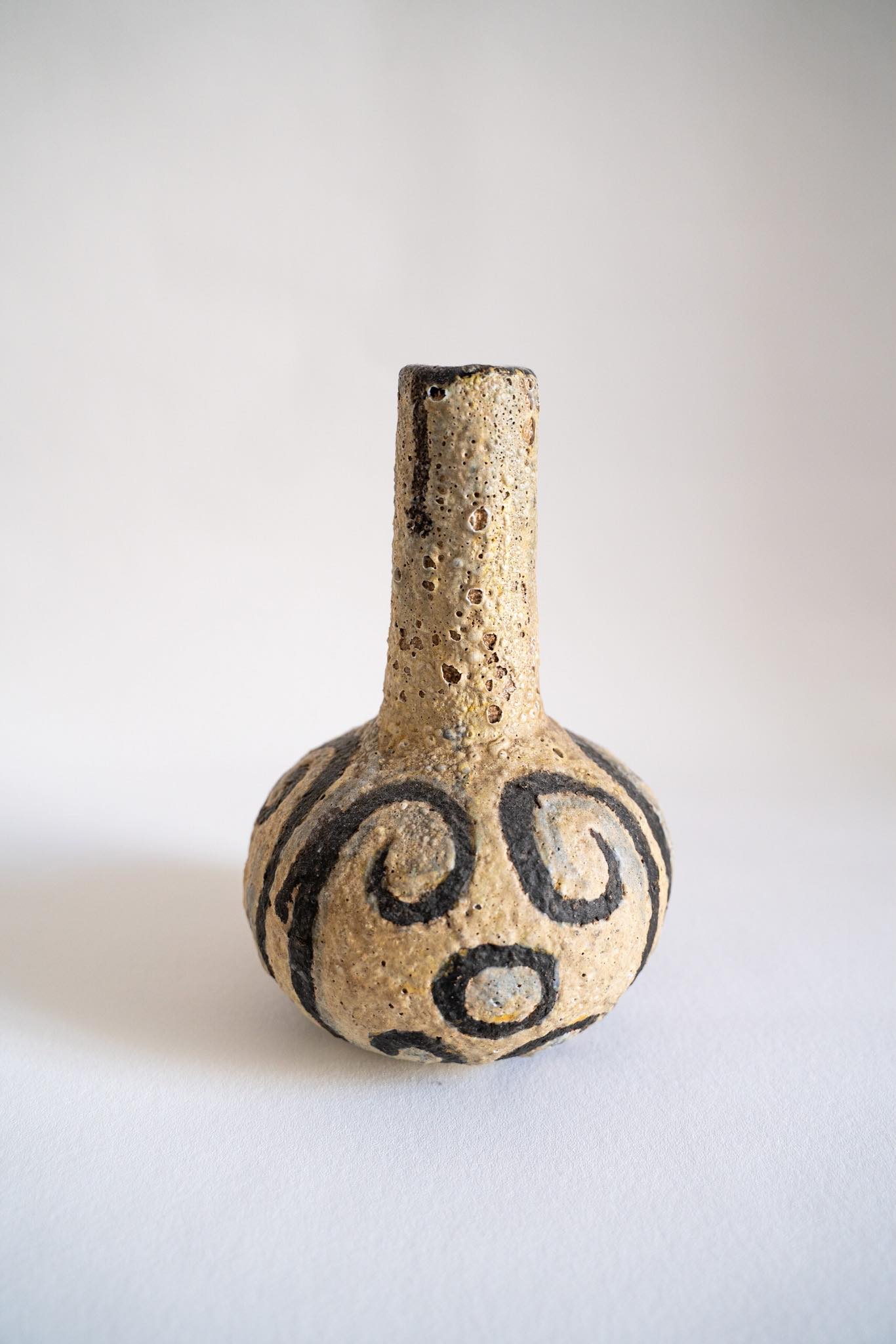 Vintage ceramic vase, signed, 50s