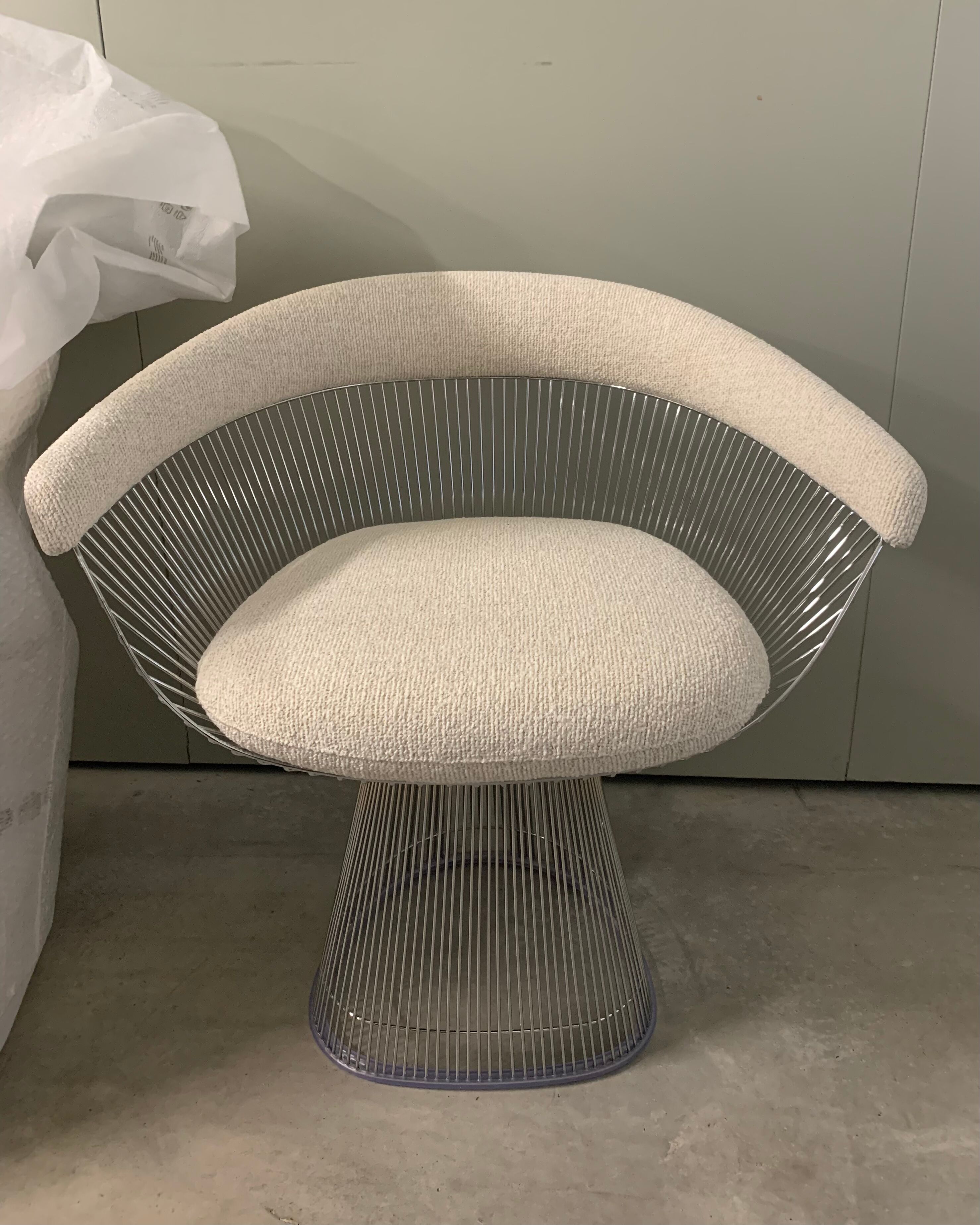 Chrome armchair Warren Platner Knoll