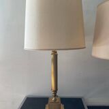 Pair of Empire style brass lamps