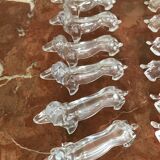 Series of 12 dachshund knife holders