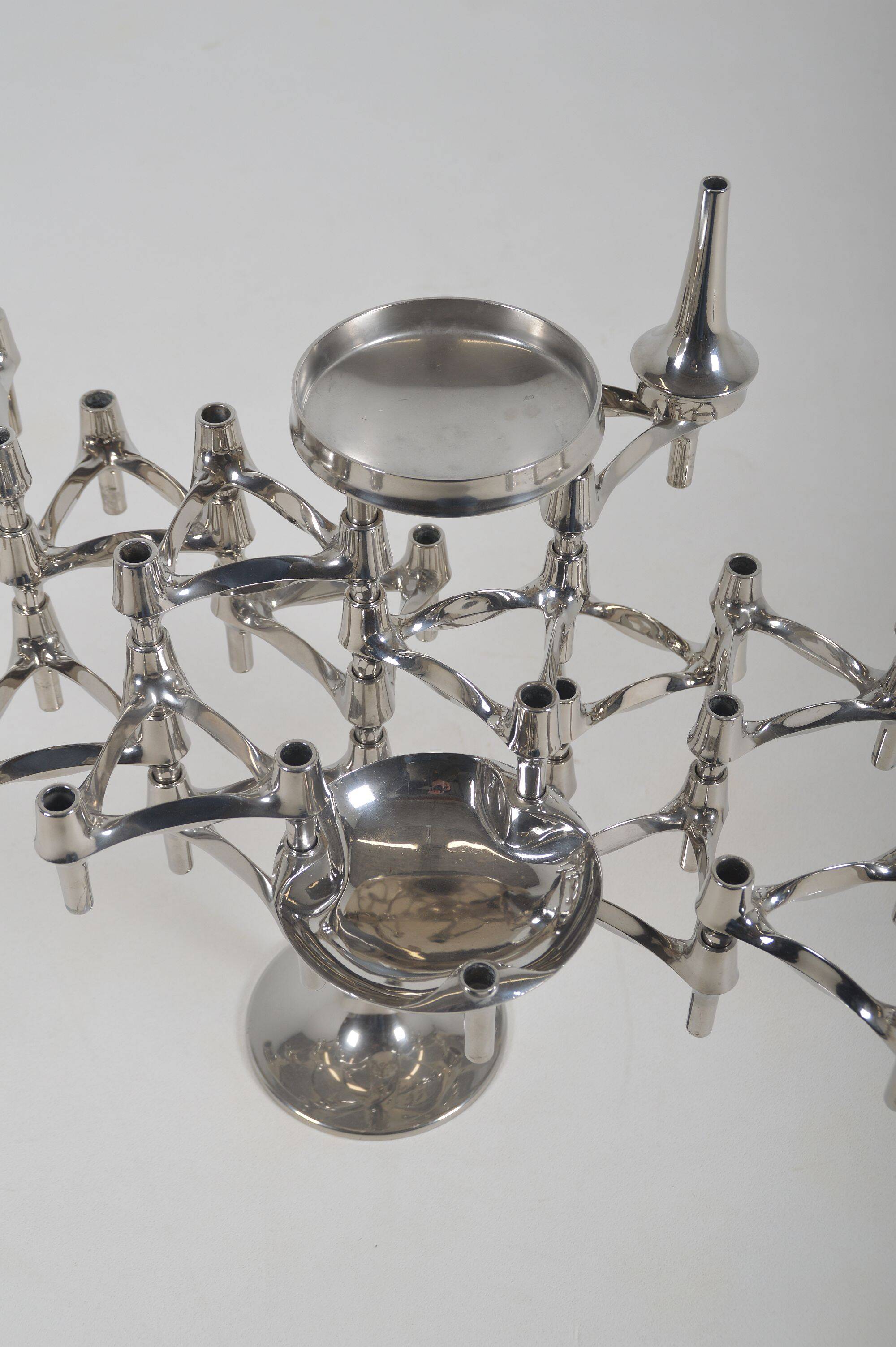 Set of footed candlesticks designed by Hans Nagel for BMF, 1974