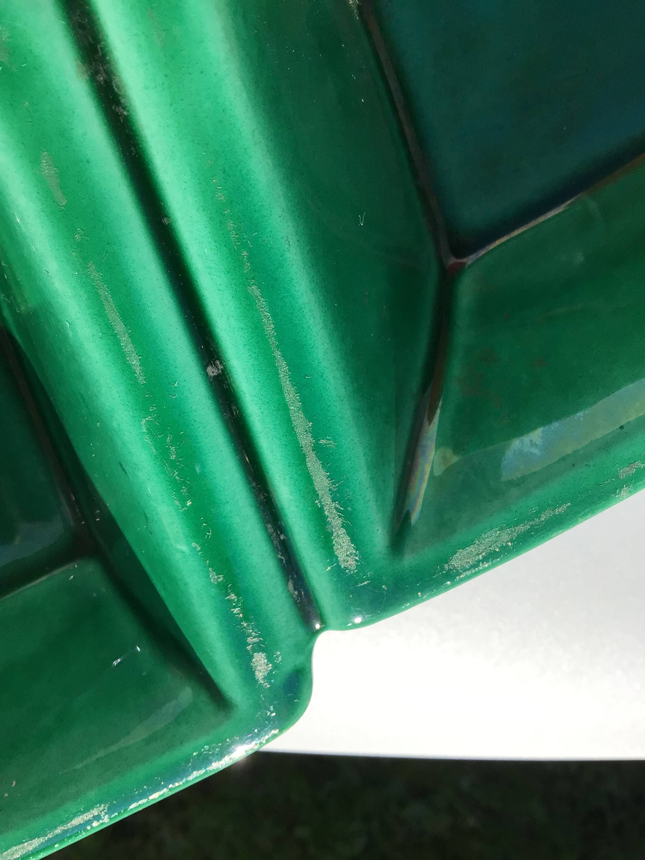 60s earthenware diamond-shaped compartmentalized dish