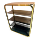 Vintage shelf in brass and smoked glass – Italian work, circa 1970