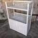 Lot 3 meubles commodes rotin blanc vintage