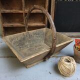 Picking crude wooden basket
