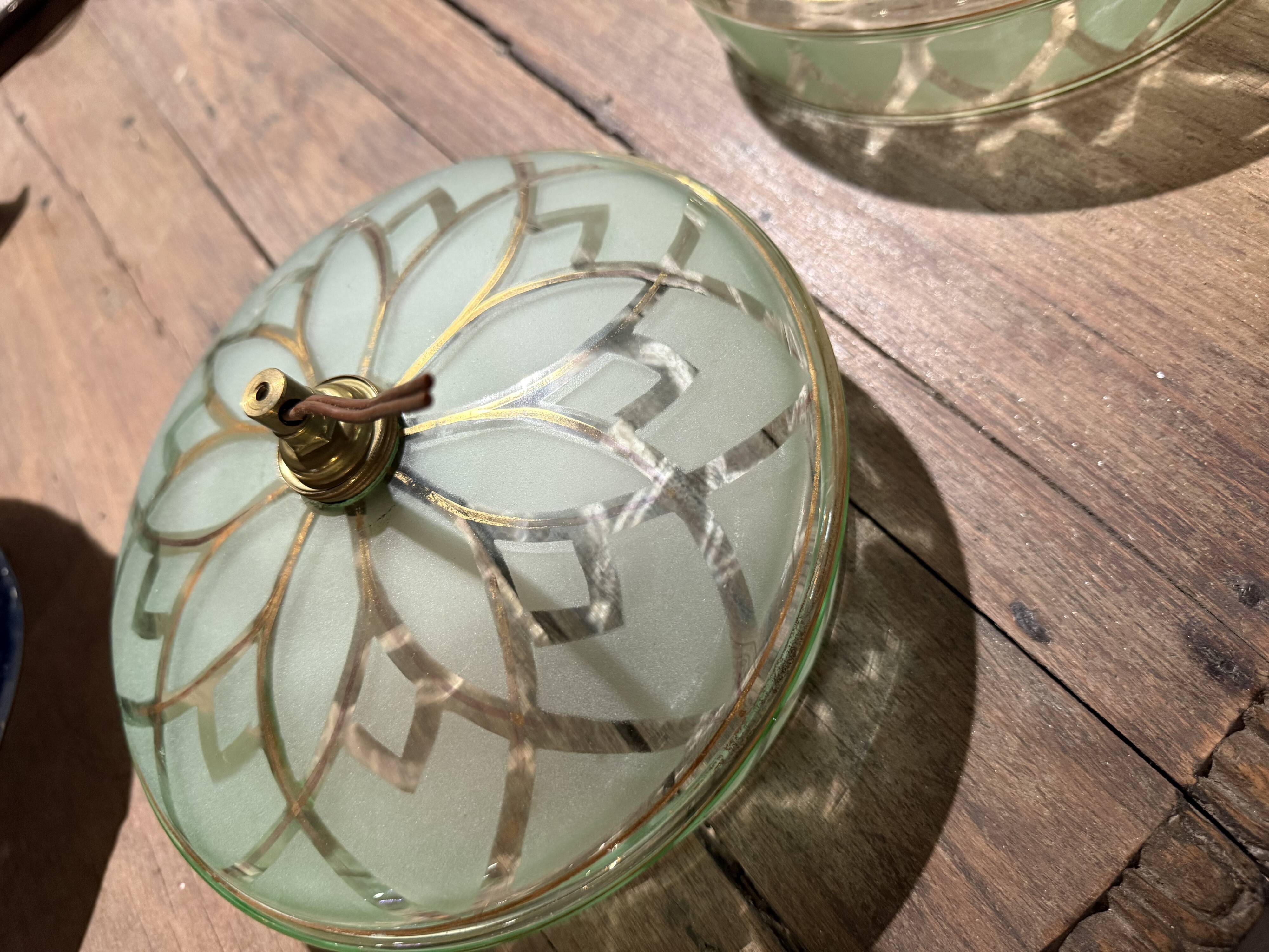 Set of 4 vintage ceiling sconces