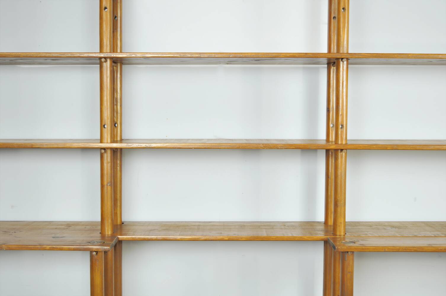 Handmade wooden bookshelf, 1960s