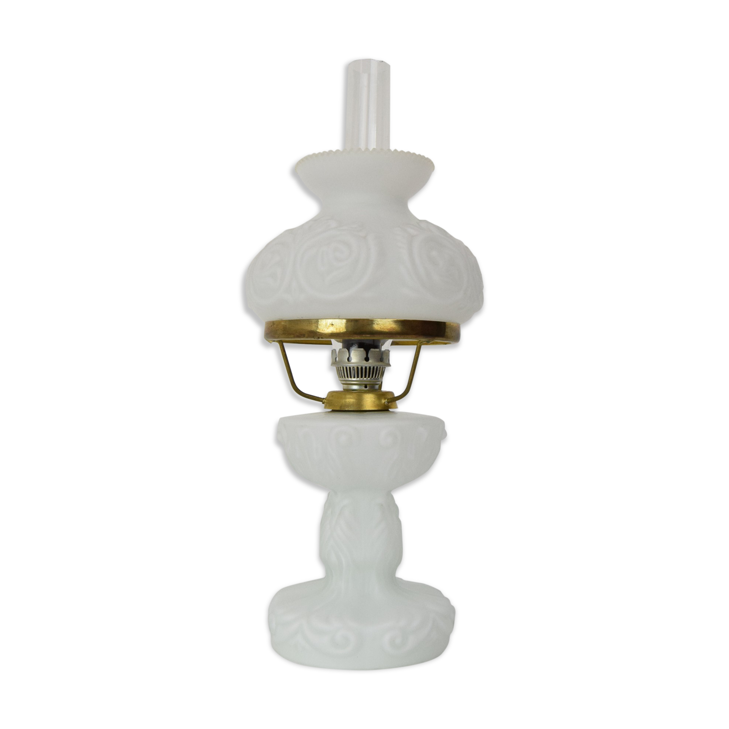 Mid-century Glass Table Lamp,1960's.