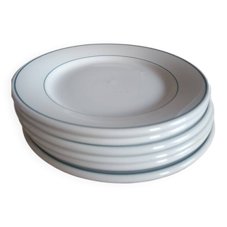 Assiettes plates pyroblan prcelaine