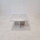 Italian carrara marble coffee table, 1980s