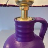 Expressive table lamp in Plum Black made from a vintage design vase by WGP.