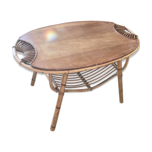 Table basse ovale vintage