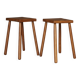Tabourets hauts rustiques en chêne. années 1970. Lot de 2