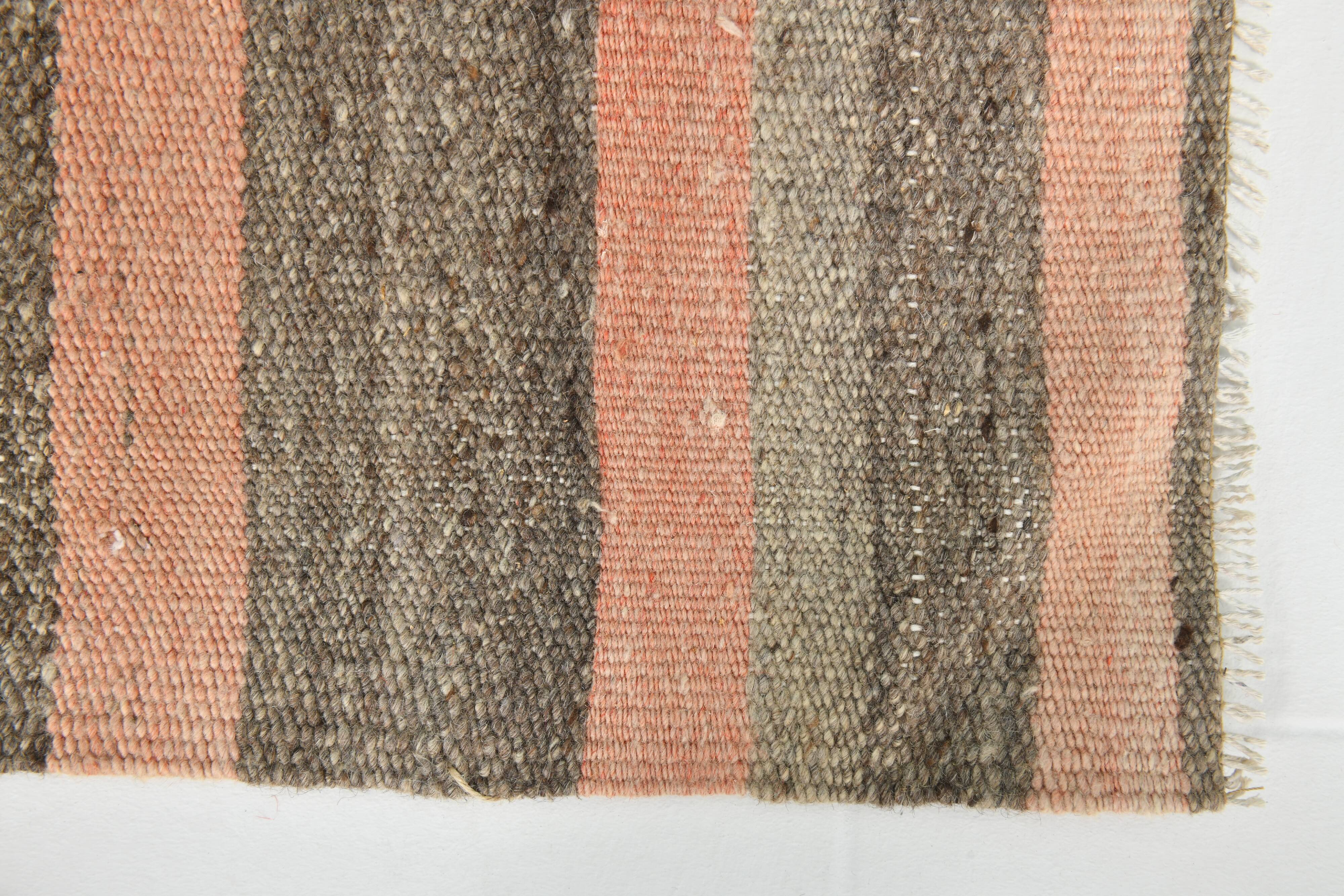 4x5 Red & Brown Small Size Kilim Rug, 134x164Cm