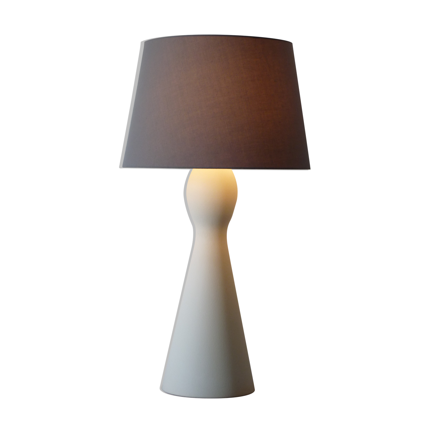 White ceramic table lamp - manufacture of Lunéville