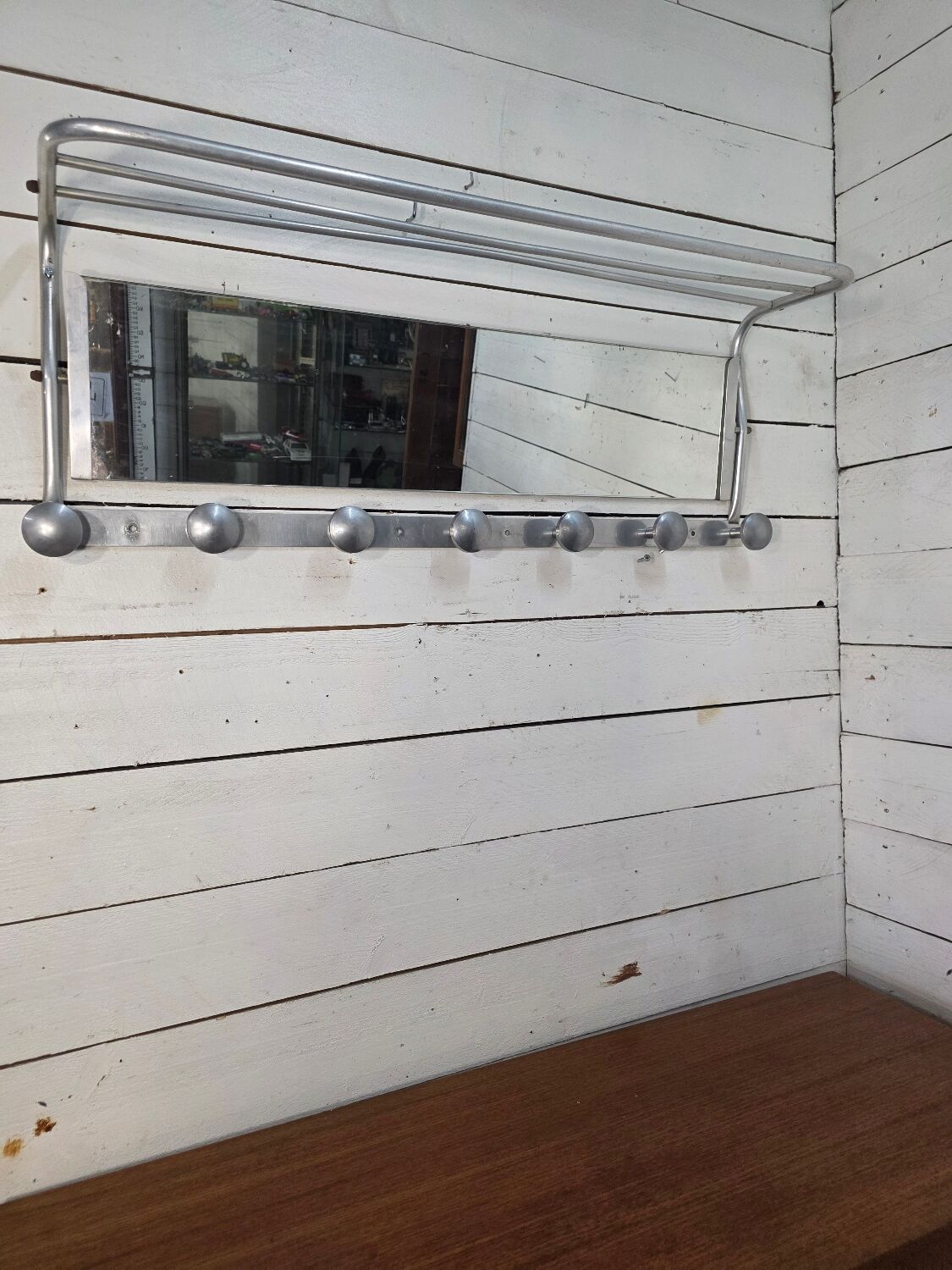 Aluminium coat rack from the 1950s.