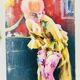 Tableau "Woman of Joy" oil on canvas signed Valentin SKRIBINS