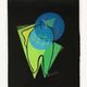 Cubist composition on black paper. France, 1950s.