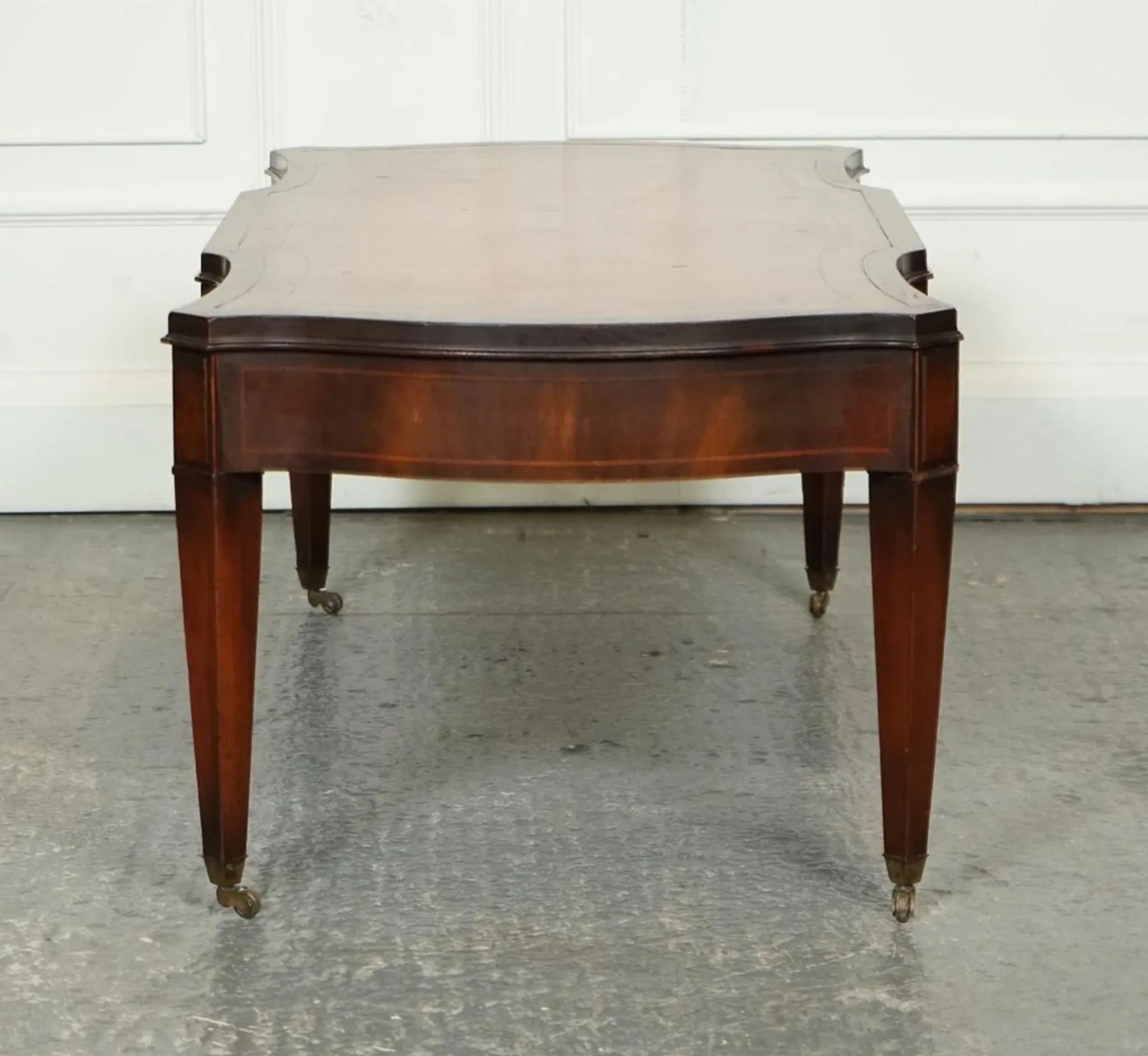 Heirloom Vintage Brown Leather Coffee Table by Weiman