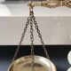 Old decorative Scales of Justice. Onyx, marble/brass. From the 50s. Dim 29 x 30 cm
