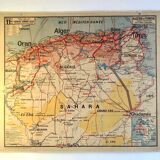 Ancienne carte scolaire murale Vidal-Lablache – Algérie & Tunisie 11