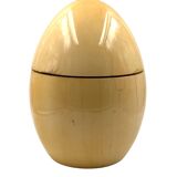 Tommaso Barbi, rare grande boîte en parchemin en forme d'œuf, TB Italie, vers 1970