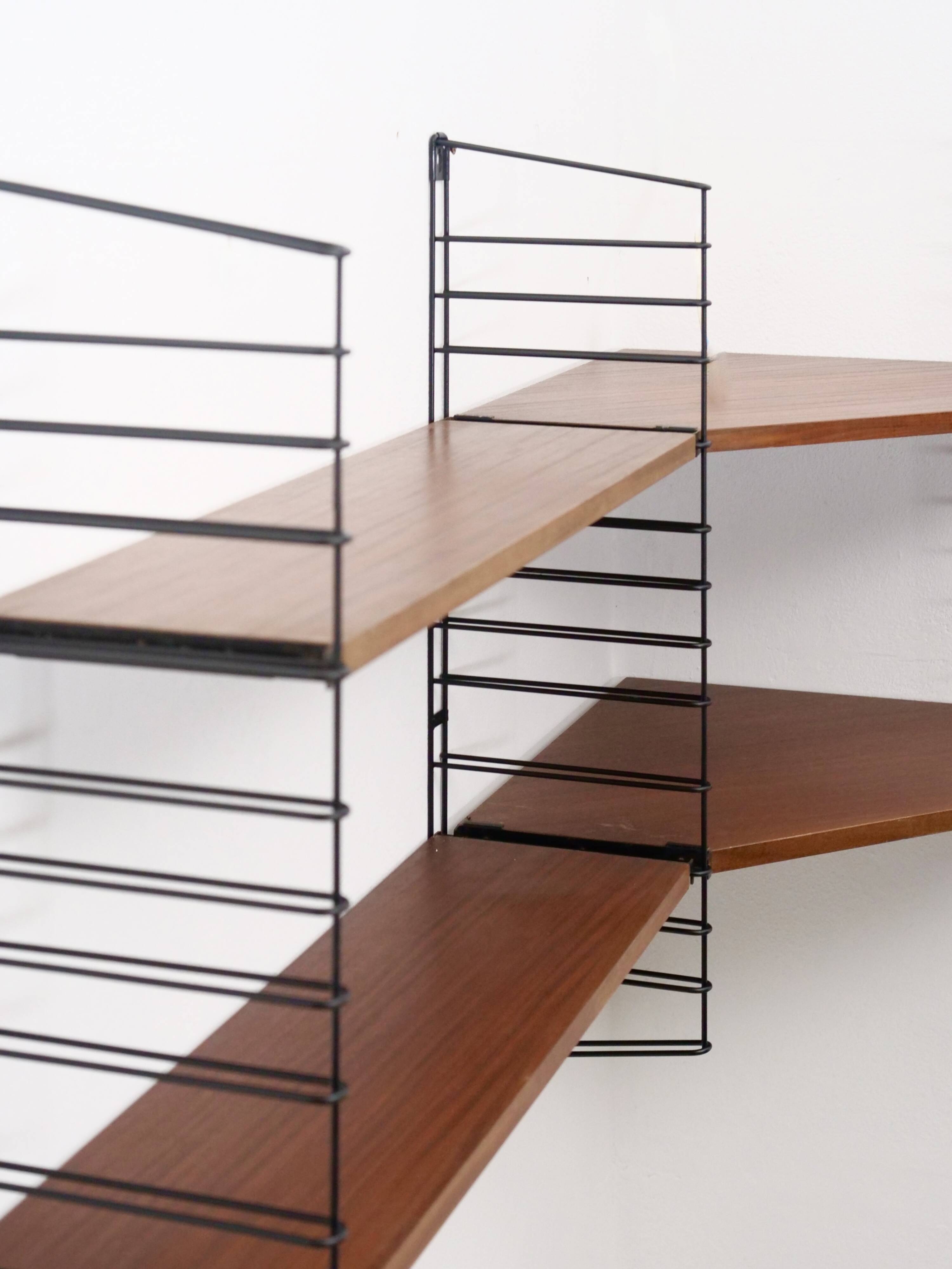 Corner wall shelf Tomado in teak wood