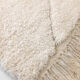 Moroccan Berber carpet Beni Ouarain corridor ecru with engraved diamonds 256x83cm