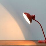 Red German table lamp mid-century 6556 by Christian Dell for Kaiser Idell, 1960s