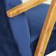 Fauteuils en velours bleu 1970