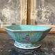 Ancient octagonal offering bowl in Chinese porcelain, Famille Rose s