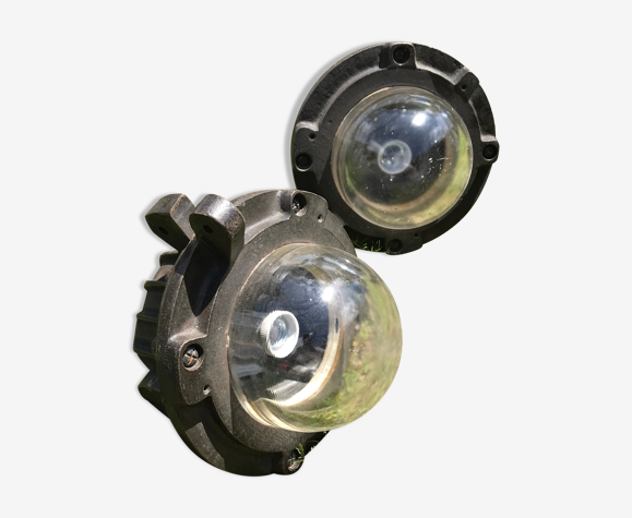2 lampes coursive industrielle